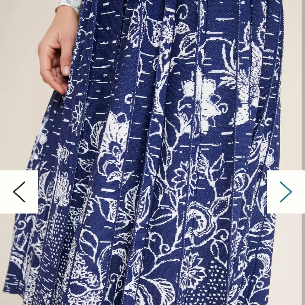 Anthropologie Haven Pleated Knit Midi Skirt Small